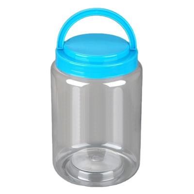 China food & Beverage Packaging New Design 2.2 Pound (1 Kg) PET Plastics Jars , Clear Pet Bottle For Packing Candy Food for sale