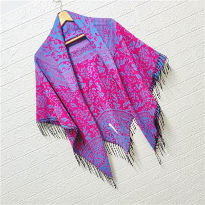 China Clothing Decoration Wholesale Winter Cashmere Scarf Ethnic Imitated Double Sided Printing Thickening New Scarf Shawl Designer for sale