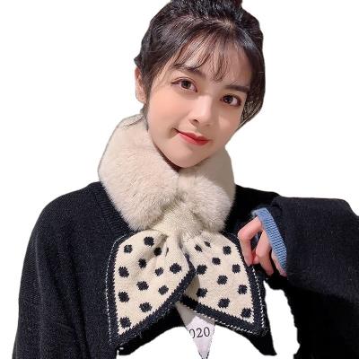 China New famous brand knitted scarf lady comfortable thick warm imitation bird case lady thousand winter rabbit hair neck scarf scarf for sale