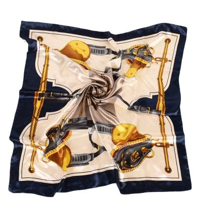 China Wholesale Comfortable 2021 Spring And Autumn Ladies Scarf Fashion New Style Printing Satin 90cm Square Scarf for sale