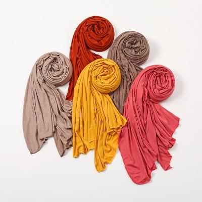 China Beautiful Comfortable Breathable Best Selling High Quality Plain Color Cheap Hijab Women Malaysia Cotton Scarf With Competitive Price for sale