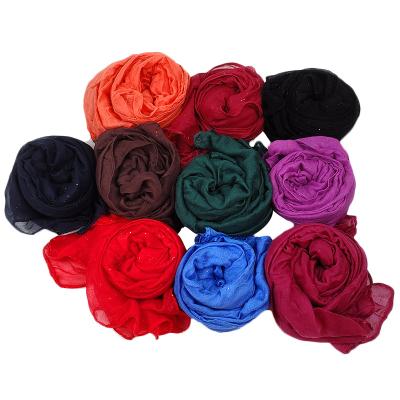 China Wholesale Comfortable High Quality Arabic Fashion Dubai Hijab Cotton Muslim Scarf Monochrome Muslim Scarves for sale