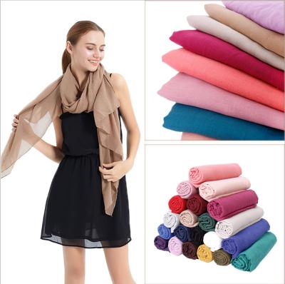 China Soft classic hot sale cotton and fashion women's scarf shawl solid color TR cotton women's canvas scarf for sale