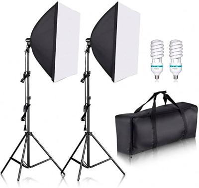 China Professional High Power Safety Energy Saving Photography 24x24 inches/60x60 Centimeters Softbox with E27 Socket Light Lighting Kit for sale