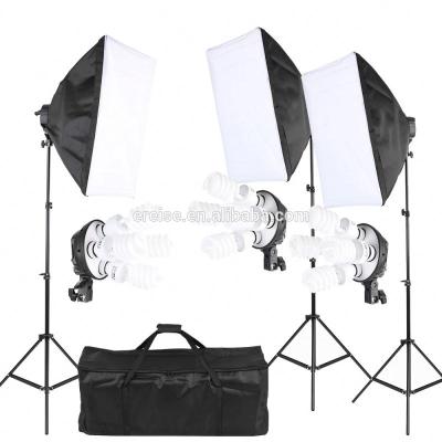 China Photography Studio Lighting Tent Kit With 45W Softbox 4in1 Light Bulb Socket Lighting Kit With Carry Bag 02 for sale