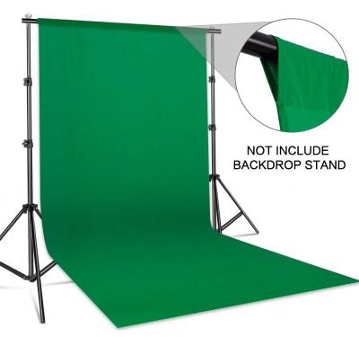 China Photo Studio Backdrop Green Screen Photography Backdrop Muslin Cotton Green Screen Chromakey Cromakey Smooth Cloth For Photo Studio Video for sale