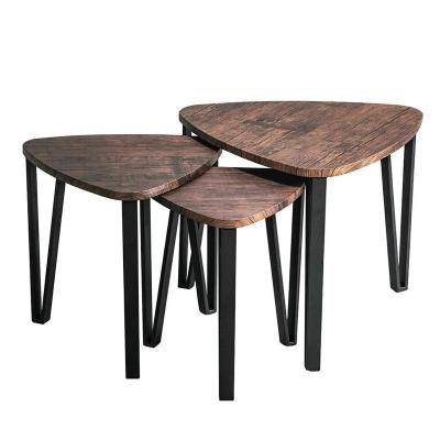 China Eco - Friendly Nesting Tables Living Room Wooden Coffee Table Modern Bed Side Table for sale