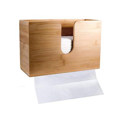 China Bamboo Tower Dispenser Tissue Holder Bamboo Paper Box for sale