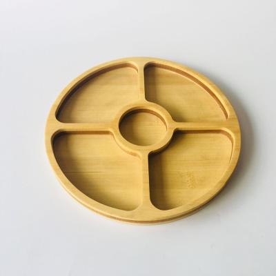 China Eco - Friendly Wooden Food Trays Fruit Serving Cutlery Tray Bamboo Breakfast Tea Tray for sale