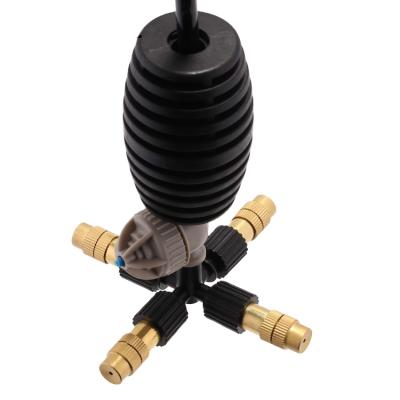 China Easily Install High Quality Brass Spray Nozzle Sprayed Mist Irrigation Orchard Farmhouse Hanging Sprinkler for sale