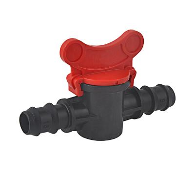 China Agriculture Irrigation Black 16x16 Red Through Valve Farm Drip Irrigation Pipe Drip Irrigation Hydroponic System for sale