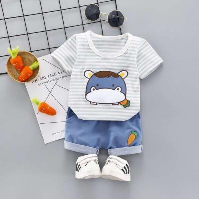 China New Fashion Designer Breathable Cotton Wholesale Cute Kids Clothing Baby Clothes Set for sale