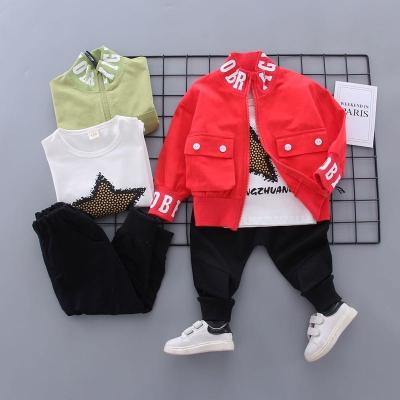 China Custom Design Casual Brand Autumn Clothes Toddler Boys Joggers Kids Clothing Sets for sale