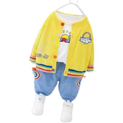 China Hot sale formal products kids girl clothes set korean style unisex children yellow coats for kids for sale