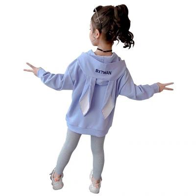 China The Rabbit Hood Custom Sweater Cotton Hooded Sweater Unisex Soft Breathable Single Ear Long Kids for sale