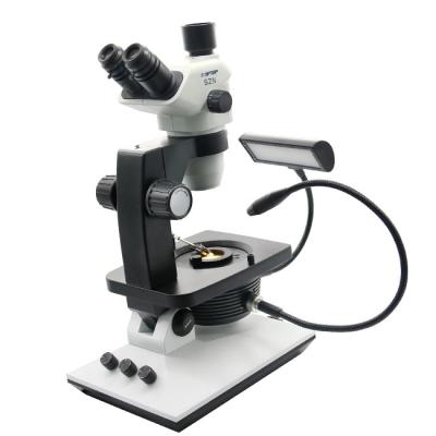 China 10x - 67.5x Trinocular Gem Microscope With Darkfield Attachment für Diamond Testing zu verkaufen