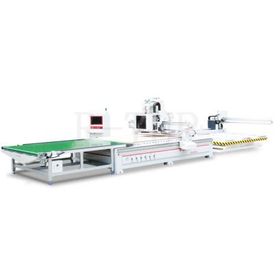 中国 KS-K8+9V Fully Auto 3D Wood Nesting ATC CNC Router Machine for door panel, cabinet 販売のため