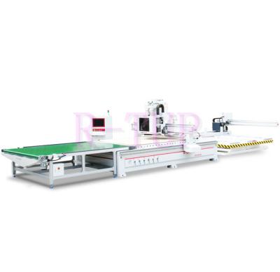 Cina KS-K8+9V Professional wood cabinets cnc nesting router machine cnc router with 9v drilling unit in vendita