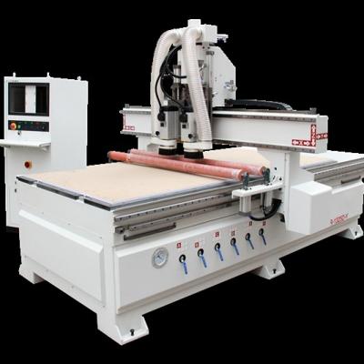 China R-1325D-Y 8 x 4 cnc 3 axis milling MDF router machine with pinch roller for sale