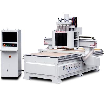 China TS-4-Y 0.1MM Processing Precision 1325 3D Wood cnc router machine with pressure roller for sale