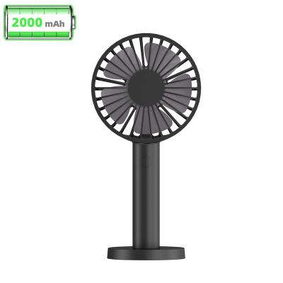 China Built In 2000 Mah Mah Lithium Battery Operated Handheld 2000 Battery Fans Rechargeable Small Fan Mini Usb Adjustable Fan for sale