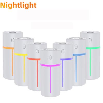 China 2022 outdoor portable humidifier led light 7 color humidifier home appliances 300ml car air humidifier for sale