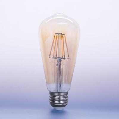 China ST64 4W 6W 8W E27 220V Vintage Led Filament Indoor Lighting Light Bulb for sale