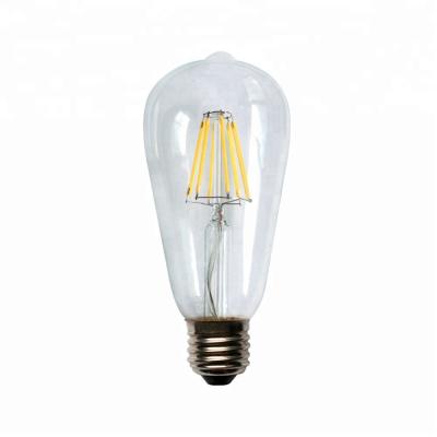 China Indoor Lighting Vintage Style 3000K ST64 4W 6W 8W Led Filament Edison Bulb E27 for sale