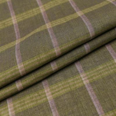 China Comfy Organic Hot Sale In Stock Items Custom Yarn Dyed Plaid 100% Linen Fabric For Shirt for sale