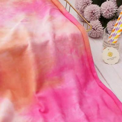 China 26S 320GSM Hoodie Tie Dye Terry Cloth Cotton Fabric Anti-static Knitted Sweater Fabrics 100% Looped for sale