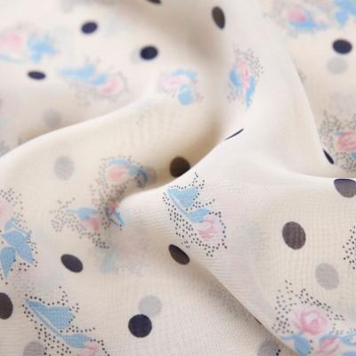 China Manufacturer Shrink-Resistant Floral Dress Fabric Chiffon Fabric Manufacturer Printed Silk Chiffon Fabric For Sale for sale