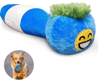 China Sustainable New Design Cute Tobacco Pipe Shape Chew Stuffed Pet Toy Squeaky Dog Plush Toys for sale