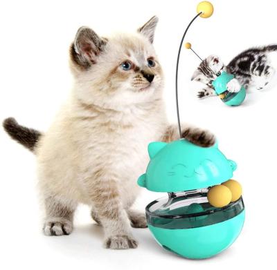 China Viable Cat Puzzle Feeder Treat Toys Cat Wand Teaser Tumbler Cat Toys Interactive Toy for sale