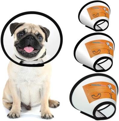 China Elizabeth Protective Collar Adjustable Dog Cat Recovery Collar Dog Anti Lights Bite Cone for sale