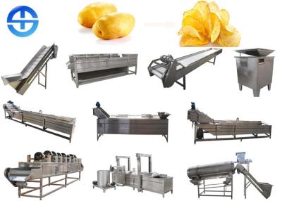 China Fried Potato Chips Production Line Safe Operation With Stainless Steel Material for sale