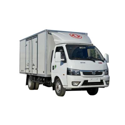 China Hot dongfeng brand mini 2 seat 3000mm gasoline euro 5 engine city delivery manual 3.7m cargo box small light duty truck 5750x1820x2670 for sale