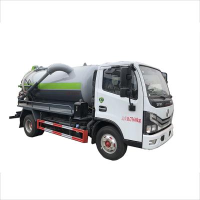 China Cheap factory price Dongfeng suction sewage truck 4.7cbm euro6 140hp 3308mm wheelbase with customized color 7.00R16 for sale