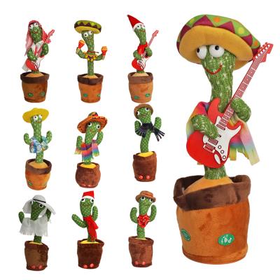 China Daily life 2021 hot selling 120 songs recording twisting Toy Mexican Singing Electric Wriggle dancing cactus for sale