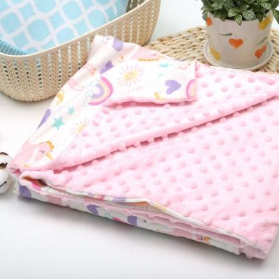 China Baby portable wholesale cheap minky blanket, stitch baby minky blanket for sale