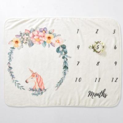 China OEM Portable Wholesale Baby Milestone Monthly Blanket for sale