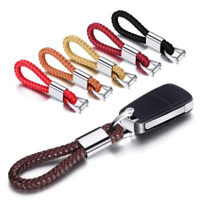 China Leather Fashion Keychains Men Women Leather Detachable Key Rings Customize Personalized Gift For Car Key Chain Holder for sale