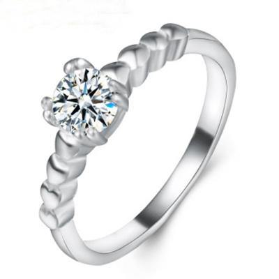 China CLASSIC CLASSIC Fashion Custom Design Charm Crystal Women 925 Sterling Silver Ring for sale