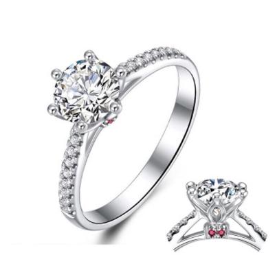 China CLASSIC CLASSIC factory direct sales charm Zircon 925 Sterling Silver Simple Engagement Ring design for sale