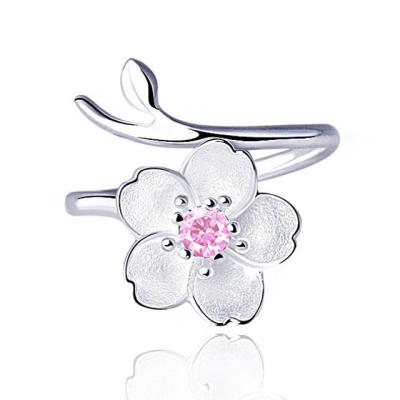 China Simple and Creative Jewelry 925 Sterling Silver Flower Open Ring from CLASSIC CLASSIC for sale