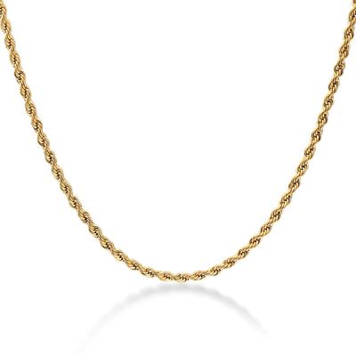 China Vintage High Polished 18k Gold Plated Stainless Steel Mens Necklace Chain for sale