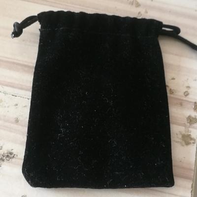 China Black Velvet Velvet Cotton Pouches For Packing Jewelry for sale