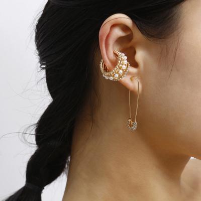 China New Trendy Fashion Jewelry Earrings No Pierce Earring Clip On Cuff Earrings Set Women for sale