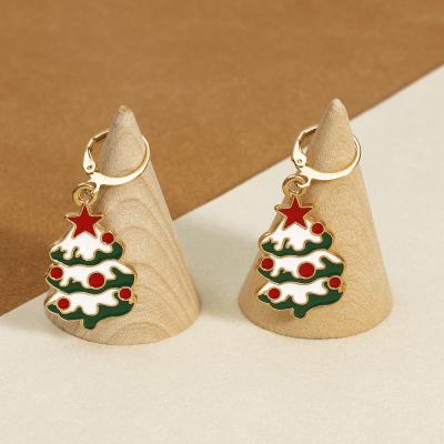 China TRENDY Santa Claus New Christmas Tree Shoes Jewelry Makers Boots Combine Oil Drop Earrings for sale