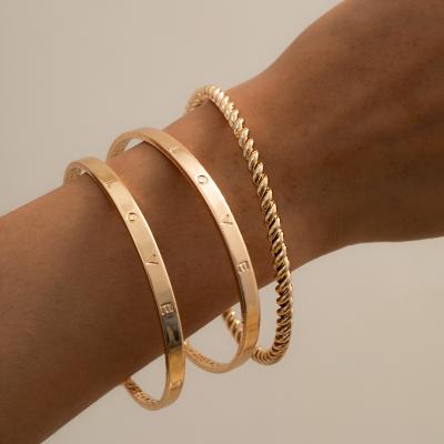 China FASHIONABLE Ladies Multilayer Chain Bracelets Hot Sale Punk Adjustable Bangle Bracelet Set for sale