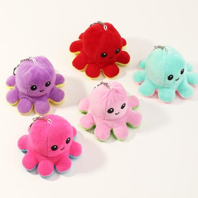 China Flip Octopus Color Stuffed Plush Octopus Doll Keychain Pendant Key Chain Key Chain for sale